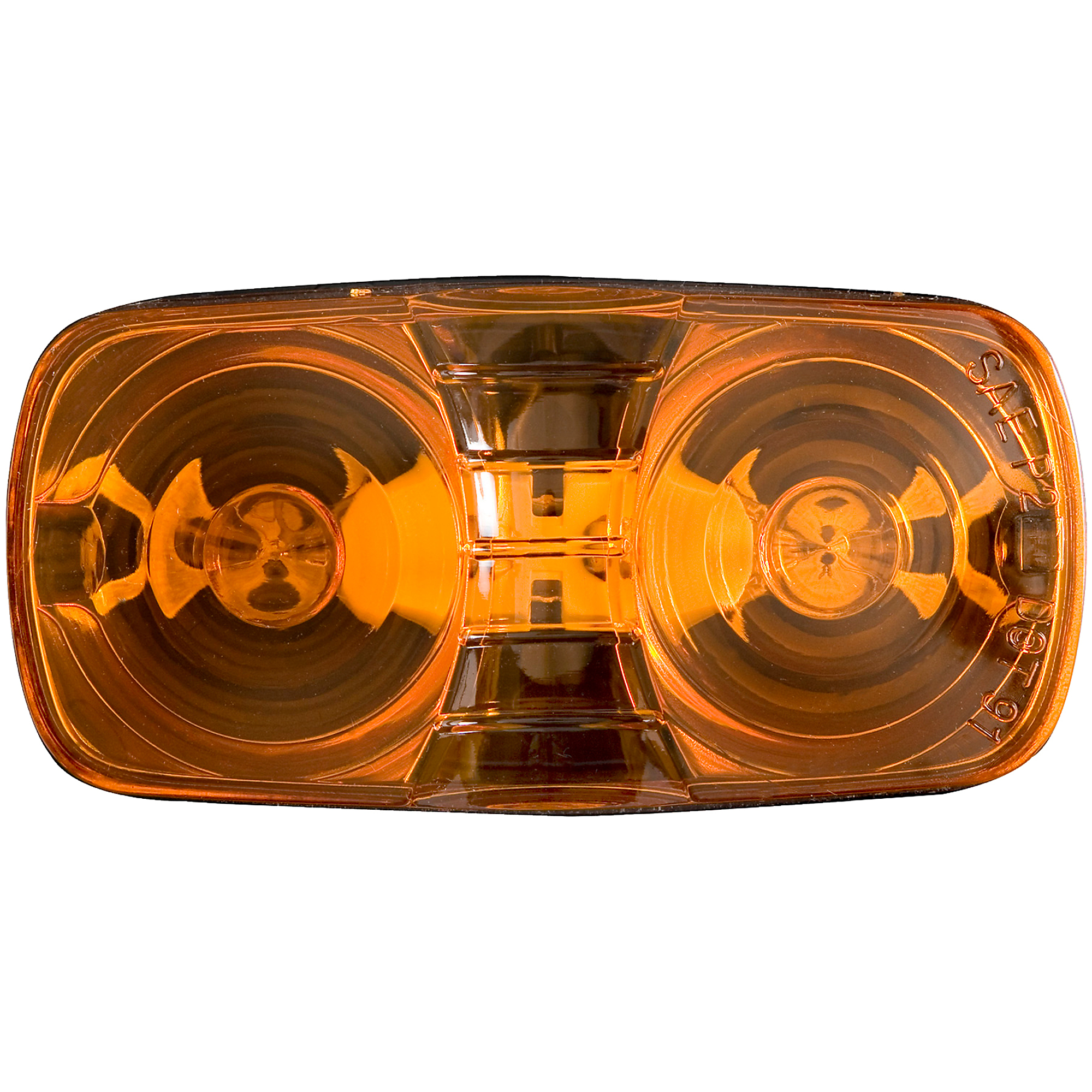 YELLOW DUAL BULB BULLSEYE STYLE MARKER LIGHT